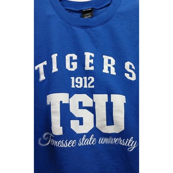 Y2K TSU Tigers Sweatshirt XL Hanes HBCU Tennessee State University 1912 Crewneck - Picture 4 of 6